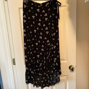 American Eagle Outfitters Black Floral Maxi Skirt
